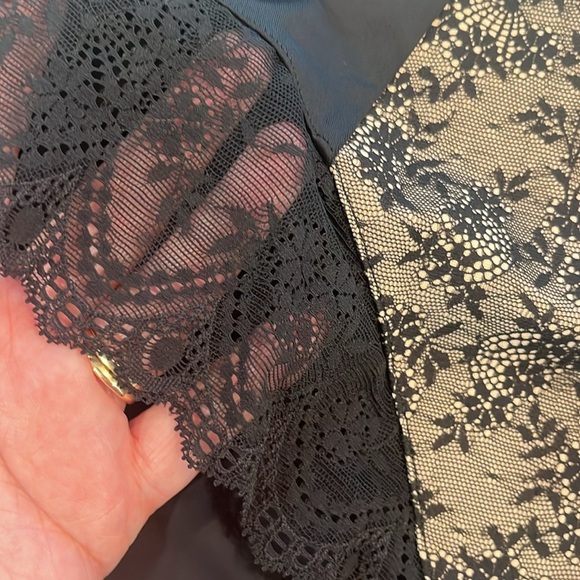 Elomi Womens 2 Pair Briefs XL Black & Dune Floral Lace Tummy Control EL4285 NWT - Picture 11 of 14